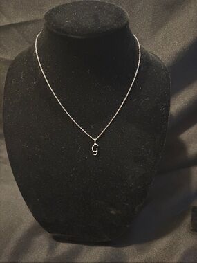 Diamond Studded “G” Necklace - Women's Jewelry